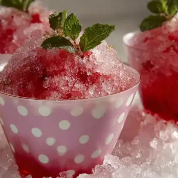 Italiaanse Frambozen Granita