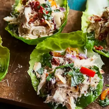Italiaanse Kippensalade in Slablaadjes