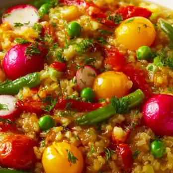 Vegetarische Spaanse Paella met Groenten