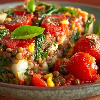 Vegetarisch Linzenbrood met Checca Saus