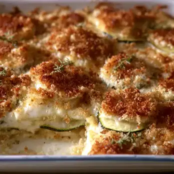 Romige Kaas-ovenschotel met Courgette