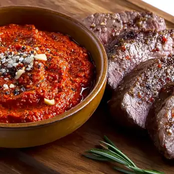 Flat Iron Steak met Piquillo Pesto