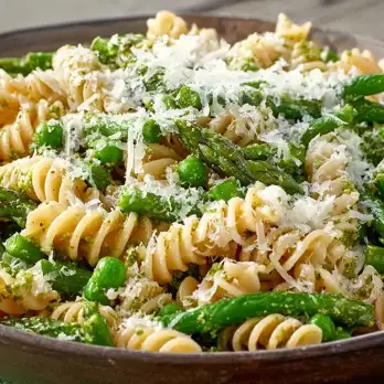 Fusilli met Pesto en Groene Groenten