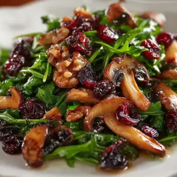 Toscaanse Champignons met Verwarmde Rucola