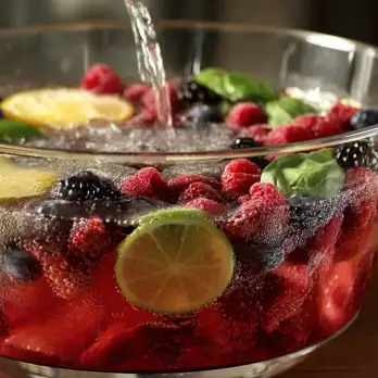 Fruitig Sprankelend Water met Bessen