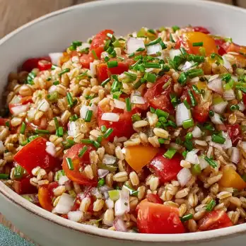 Farro Salade met Tomaat en Verse Kruiden