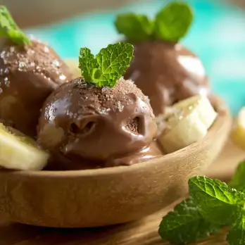 Munt Chocolade IJs met Banaan