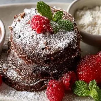 Warme Chocoladecakejes met Fruitvulling