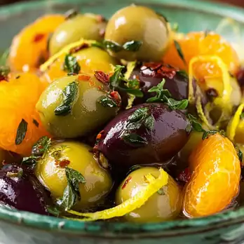 Warme Olijven in Citrusmarinade