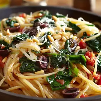 Volkoren Spaghetti met Snijbiet en Pecorino