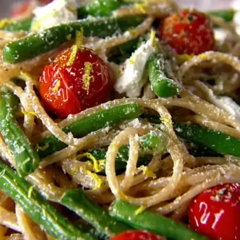 Volkoren Linguine met Sperziebonen en Ricotta