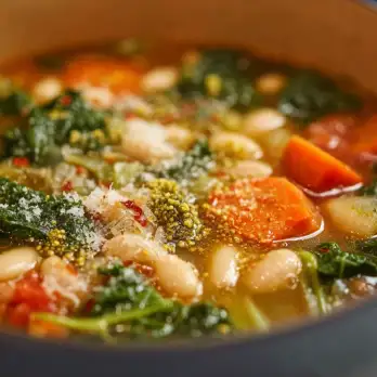 Romige Witte Bonensoep met Escarole