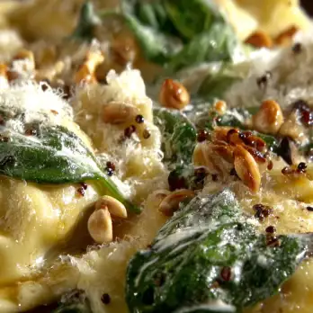 Wilde Paddenstoel Ravioli met Gekarameliseerde Boter