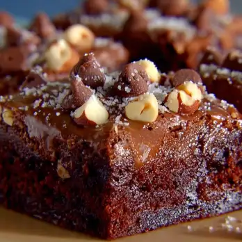 Gianduja Brownies met Hazelnoten en Chocolade