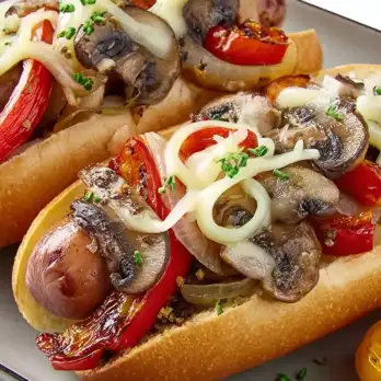 Hotdog met Groententopping en Mozzarella