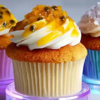 Tropische Cupcakes met Passievrucht en Mango