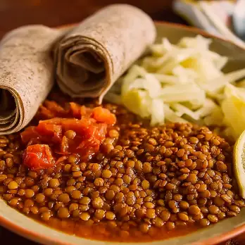 Ethiopische Misir Wot: Pittige Rode Linzen