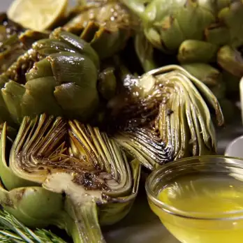 Gegrilde Artisjokken met Champagne Vinaigrette