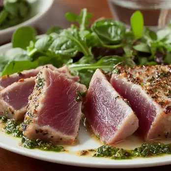 Gegrilde Tonijn Met Basilicumpesto