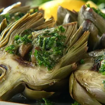 Gegrilde Artisjokken met Knoflook-Peterseliesaus