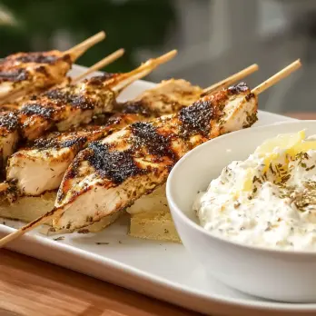 Gegrilde Kipspiesjes met Citroen en Honing