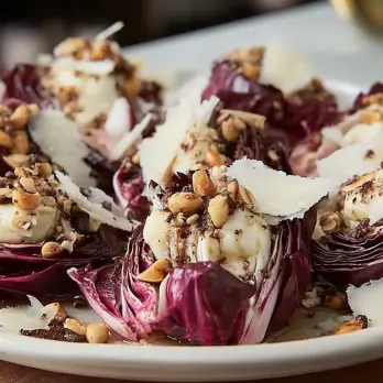 Gegrilde Radicchio met Ricotta Salata en Hazelnoten