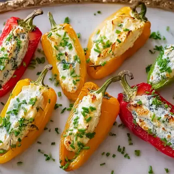 Geitenkaasgevulde Mini Paprika's