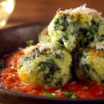 Zachte Gnudi met Spinazie en Ricotta