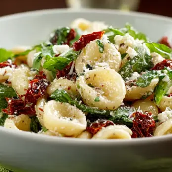 Orecchiette met Groene Bladeren en Geitenkaas