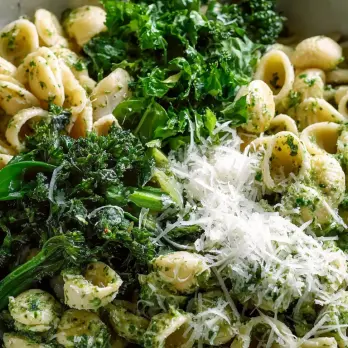 Orecchiette met Amandelpesto en Broccoli Rabe