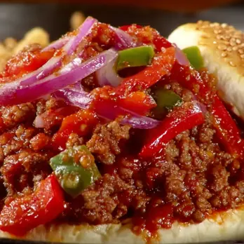 Sloppy Joe Broodjes met Rund- en Varkensgehakt