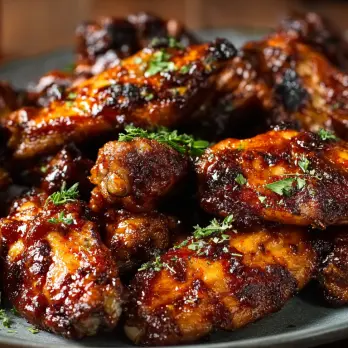 Kippenvleugels met Honing-Bourbon Saus