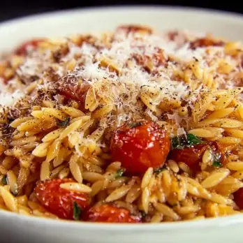 Orzo met Rokerige Tomatenvinaigrette