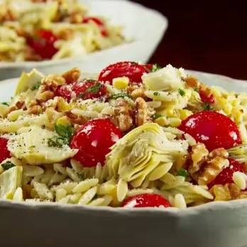 Orzo met Artisjokpesto en Gegrilde Maïs