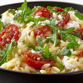 Italiaanse Orzo Zomerbowl met Feta en Munt