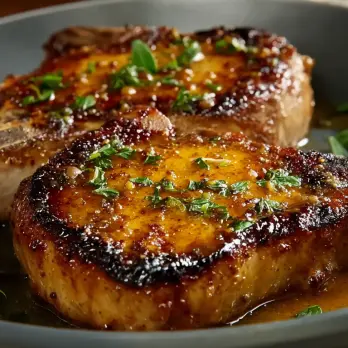 Varkenskoteletten met Zoete Mosterdsaus