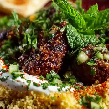 Marokkaanse Runderkebab met Couscous en Charmoula
