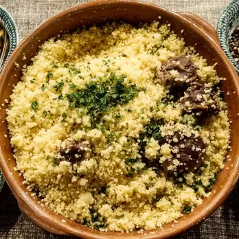 Marokkaanse Couscous met Lamsvlees en Groenten