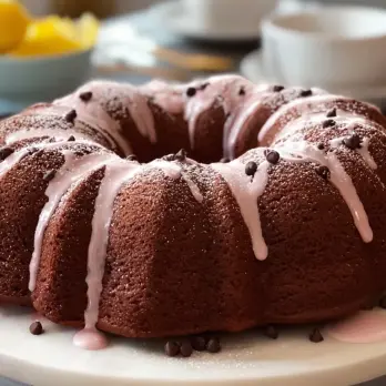 Dubbele Chocolade Bundtcake met Rode Wijn