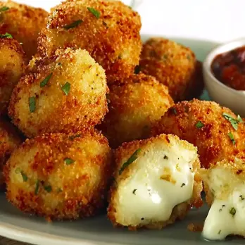 Krokante Gefrituurde Bocconcini met Pittige Tomaten-Knoflookchutney