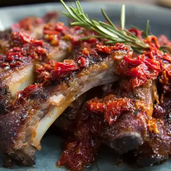 Zoete Tomaten Gegrilde Varkensribbetjes