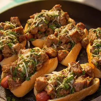 Varkensvlees Groene Chili Hotdogs