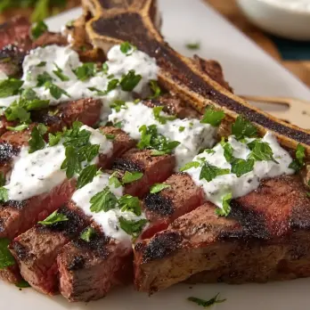 Porterhouse Steak met Pittige Mierikswortelsaus