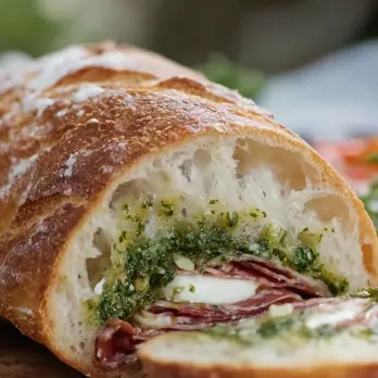 Italiaanse Salami Sandwich met Pesto
