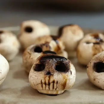 Gekke Paddenstoelenschedels voor Halloween