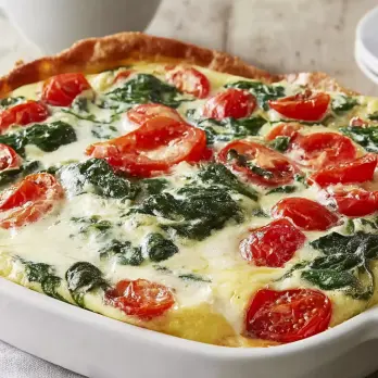 Spinazie Frittata met Zwitserse Kaas