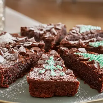 Chocolade Kerstboom Brownies