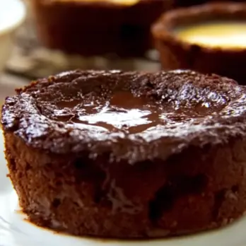 Lava Taartjes met Chocolade en Kersen