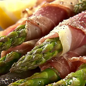 Asperges in Parmaham