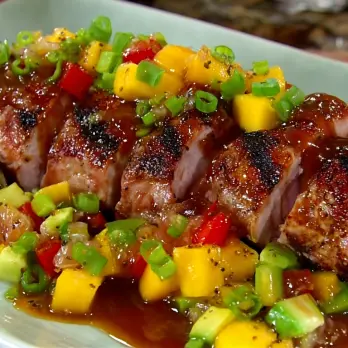 Varkenshaas met Tropische Guave Barbecuesaus